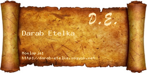 Darab Etelka névjegykártya